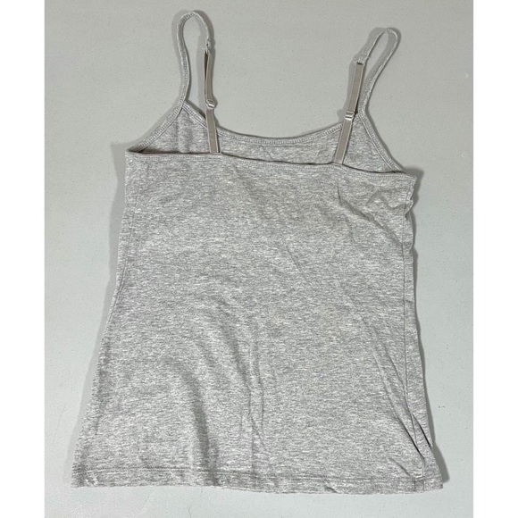 Hanes Heather Gray Grey Shelf-Bra Cami Camisole Tank Top Tee Shirt Size S 🩶 - Picture 2 of 3